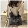 Women's 2025 Retro Leopard Print Hobo Bag – Fashionable Bow Shoulder Bag, Large Capacity, Casual Style.