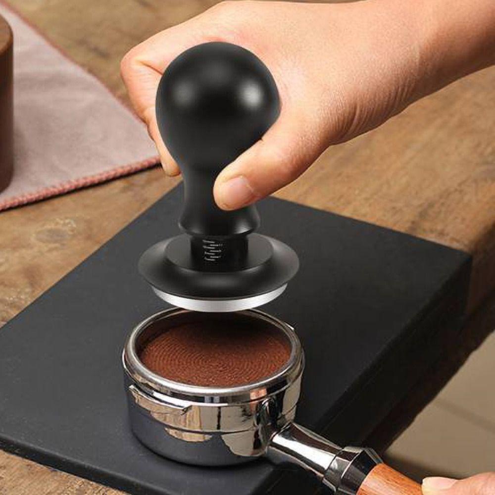 Spring Loaded Coffee Tamper Flat/threaded Bottom Coffee Powder Press Durable Coffee Leveler  Bar