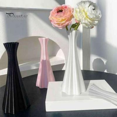 Elegant Table Centerpiece for Dining Room Modern Minimalist Vase, 3D Printed Bud Botanical Vase Artificial Plants Centerpiece, Artistic Contemporary
