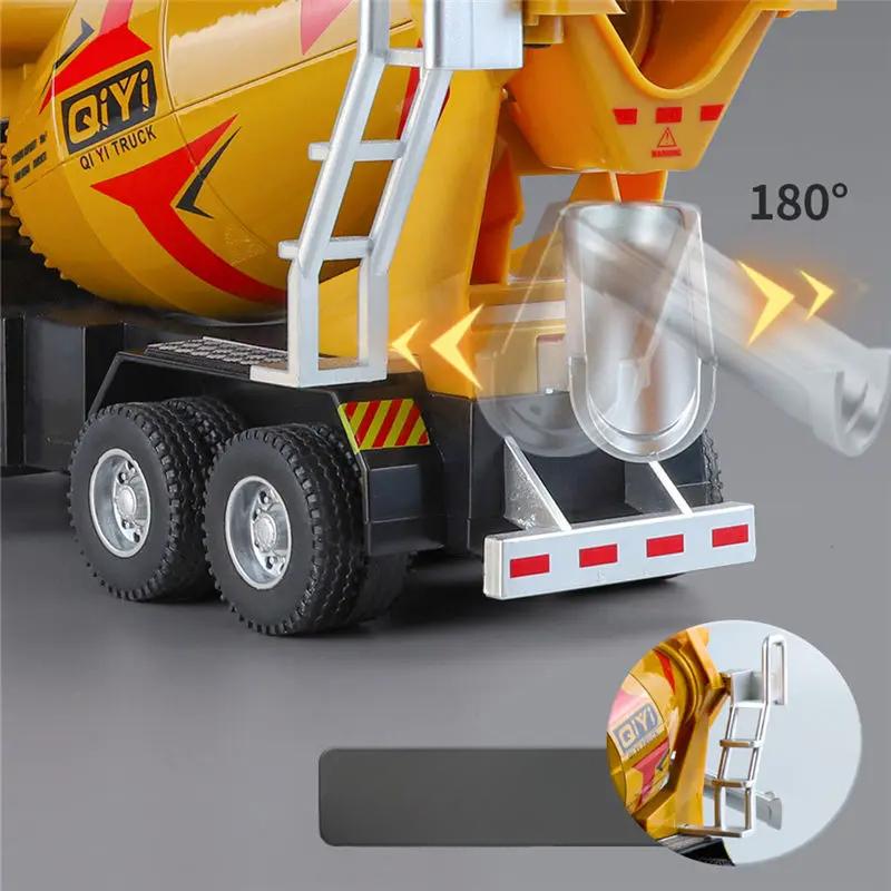1/40 Diecast Alloy Electric Mixer Car Model Metal Heavy Cement Mixe Truck Vehicles Car Model Sound and Light Childrens Toys Gift