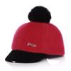 Autumn and winter children's hats light board fashion boys rabbit hairball baseball cap girls cap baby equestrian hat tide