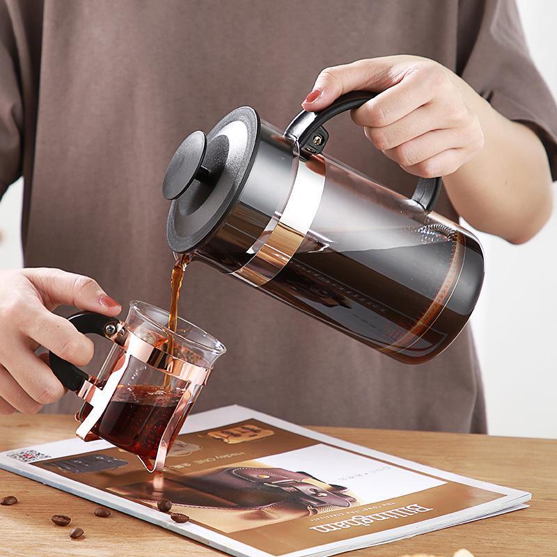 Aparat de cafea și ceai din sticlă borosilicată Seecin American French Press