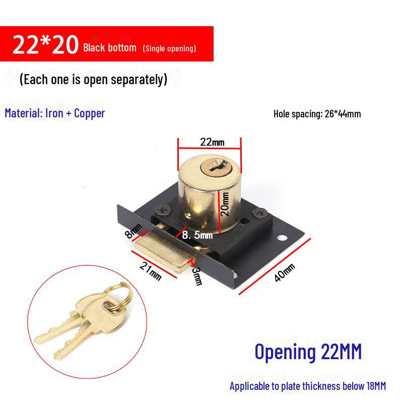 Încuietoare cu trei sertare pentru mobilier de birou și dulapuri de dosare