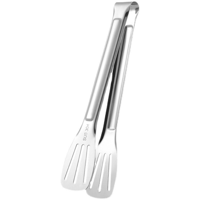 304 Stainless Steel Tongs Kitchen Food Tongs Steak Tongs Household Food Tongs Anti-Scald Barbecue Tongs Meat Tongs