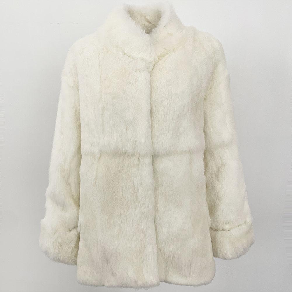 OFTBUY Autumn Winter Women Coat Real Natural Rabbit Fur Loose Collar Jacket Thick Warm Casual New Overwear Elegant Streetwear
