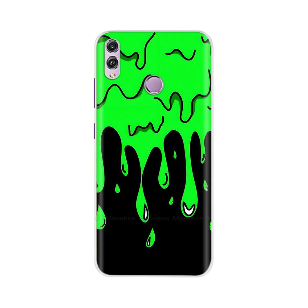 Für Honor 8X Hülle Mode Klare Bunte Weiche Handy-Rückabdeckung Für Huawei Honor 8X Silikon Funda Stoßfänger Schalen für Honor 8X