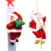 Climbing Ladder Santa Ornament With Music Battery Powered Climbing Up Down Moving Figure Christmas Decoration For Party Home Wall Tree