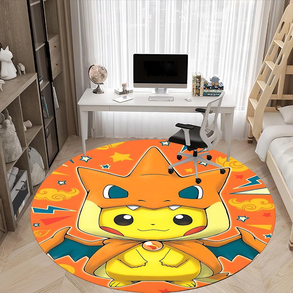 1pc Charmander Office Round Area Rug, Under Office Chairs Bedroom Living Room Home Decor  a1022265