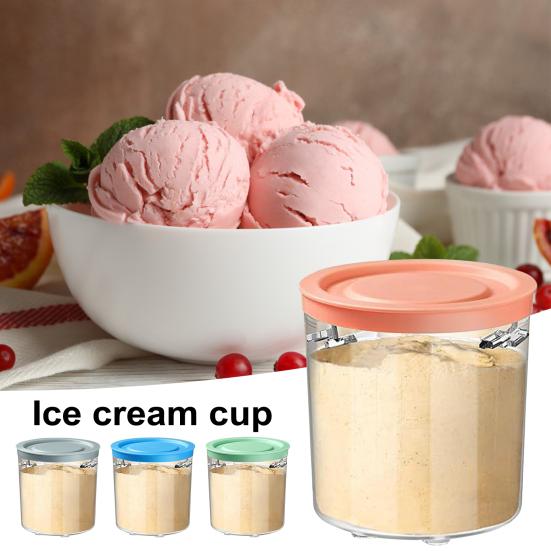 

4 шт. стаканчика для мороженого для мороженицы Ninja Cream Breeze, сменные контейнеры на 16 унций с герметичной крышкой для NC100 NC101 NC200 NC201 CN205A красный