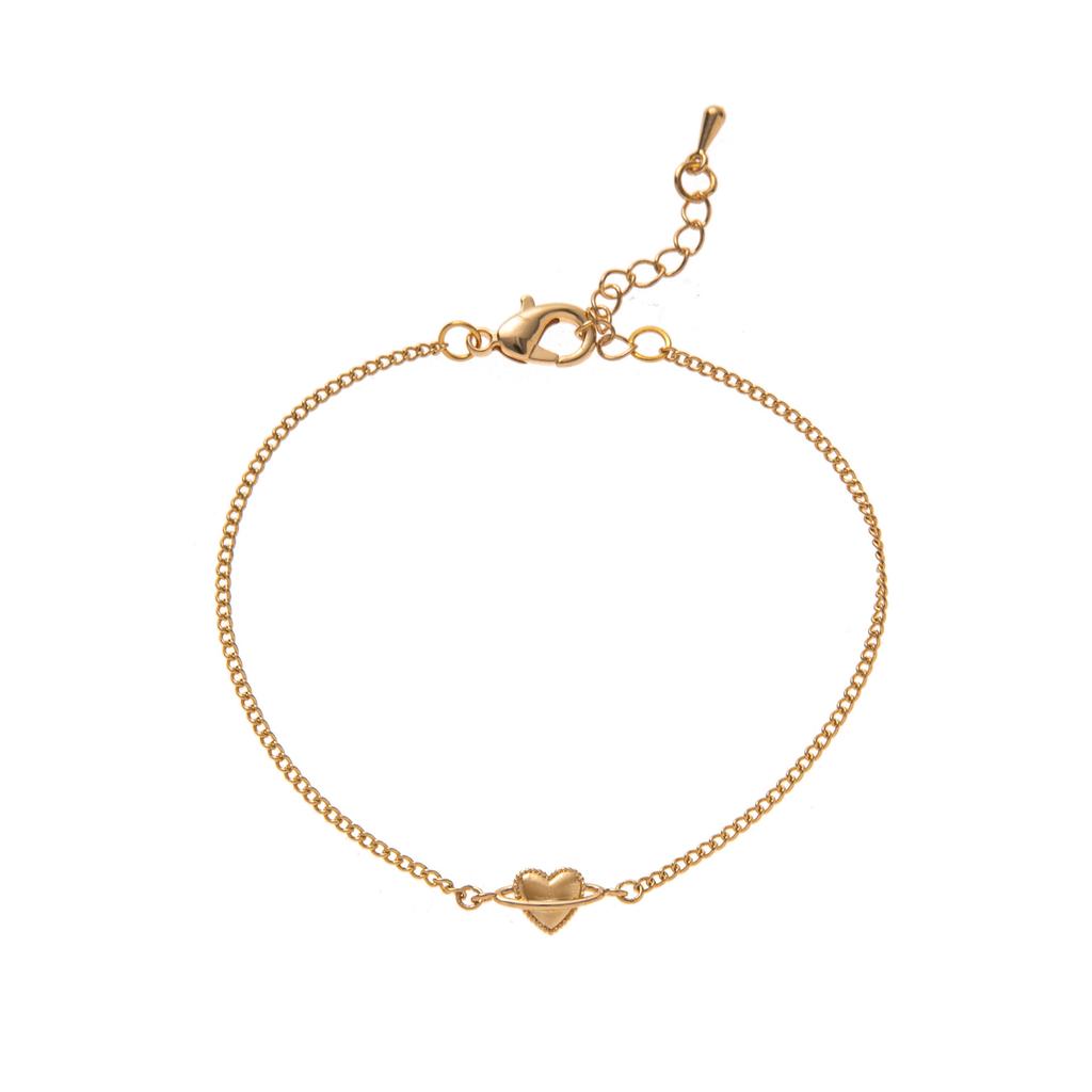 Fashion Jewelry Light Luxury Love Electroplating Zircon Gold-Plated Adjustable Bracelet Batch