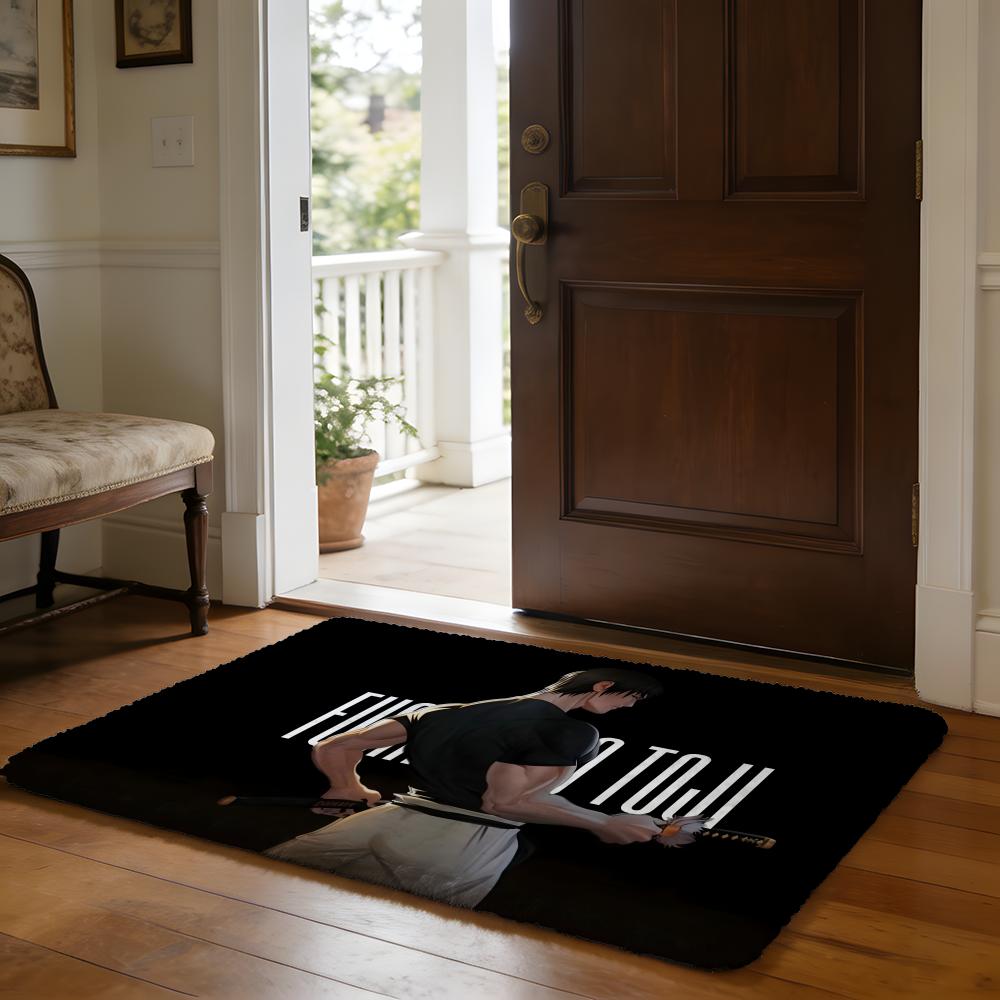 KKaisen Fushiguro Toji Anime Fußmatte Weiche Flanell-Absorbierende Matte Rutschfester Teppich Zuhause Schlafzimmer Badezimmer
