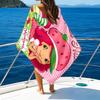 1pc Princess Strawberry Beach Towel with Custom Name, Beach and Seaside Swimming Pool Equipment, Fashion Pattern, Rectangular, Travel Essential