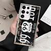 Retro Vintage License Plate Soft Phone Case for Samsung Galaxy S24 S25 FE S26 Edge S23 Ultra S22 Plus S21 + Shockproof Cover Bac