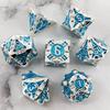 Metal coc running dice dnd dragons and dungeons multi-faceted rpg dice cthulhu d20 board game