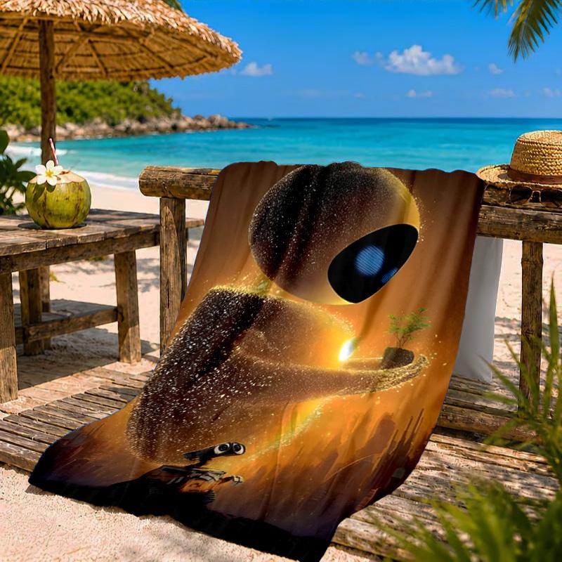 Heart In Space Adventure Beach Towel Microfiber Beach Towel, Lightweight and Quick-Dry, for Summer Travel, Swimming Pool Fan Birthday Gift