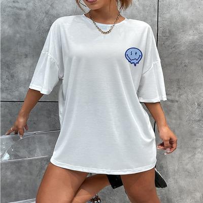 Enjoy The Little Things Slogan Letter Printed Women T-Shirts Oversize Loose Clothing O-Neck Breathable Cotton Short Sleeves