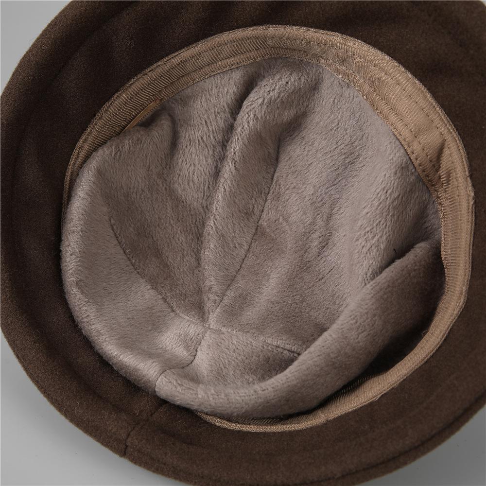 Mom Hat Lady New Autumn and Winter Foreign Style Grandma Bucket Hat Winter Models In the Elderly Old Lady Warm Hat