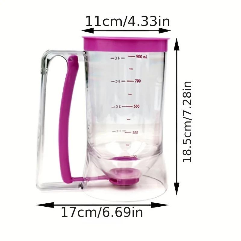 

1 Pcs 900ml Handheld Funnel Separator Paper Cup Distribution and Liquid Separation Measuring Cup Kitchen Cake Baking Tool фиолетовый