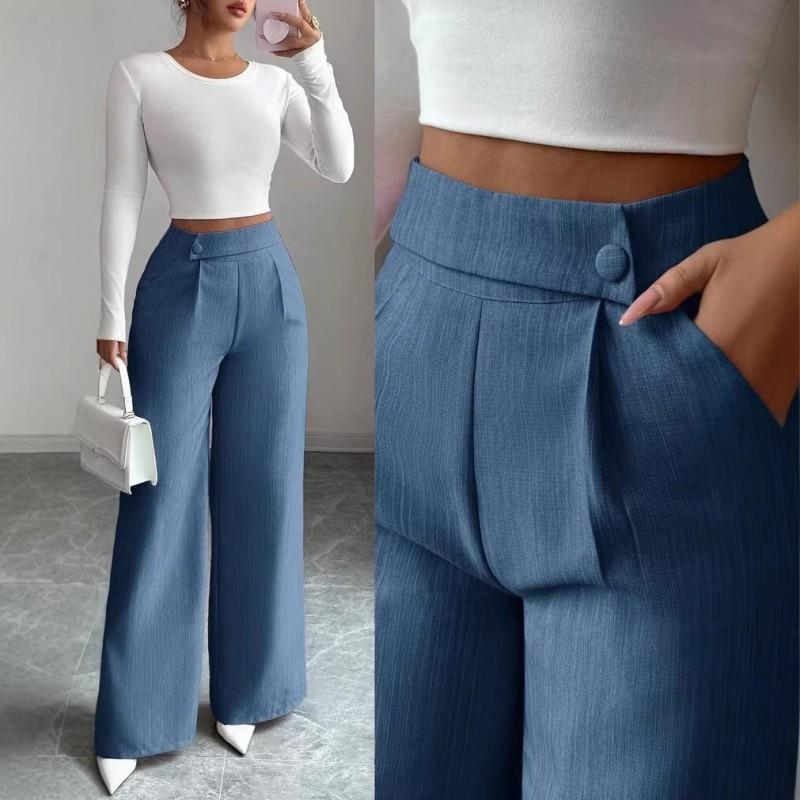 2026 Womens High Waist Pants Slim Fit Casual Trousers