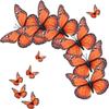 10 Pcs 4.72 In New Monarch Butterfly Decoration Stickers Butterflies For Crafts Artificial Wall 3D Home Decor
