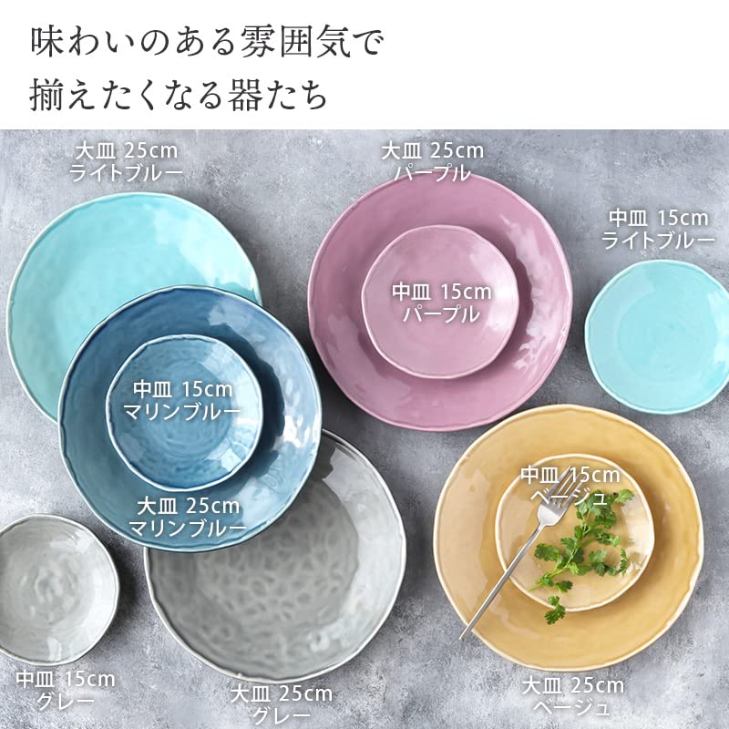 EAST Table Medium Plate 15cm Nuan Gray Made In Japan Microwave Safe Dishwasher Safe Dish Plate 110-028-02