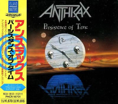 CD ANTHRAX  Persistence Of Time PHCR18701 Island Megafor 1992 Japan Rock Used