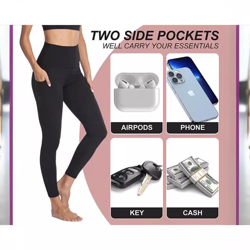 High-Waisted Yoga Leggings Women Soft Stretch Slimming Tummy Control 9/10 Length Comfortable Fit