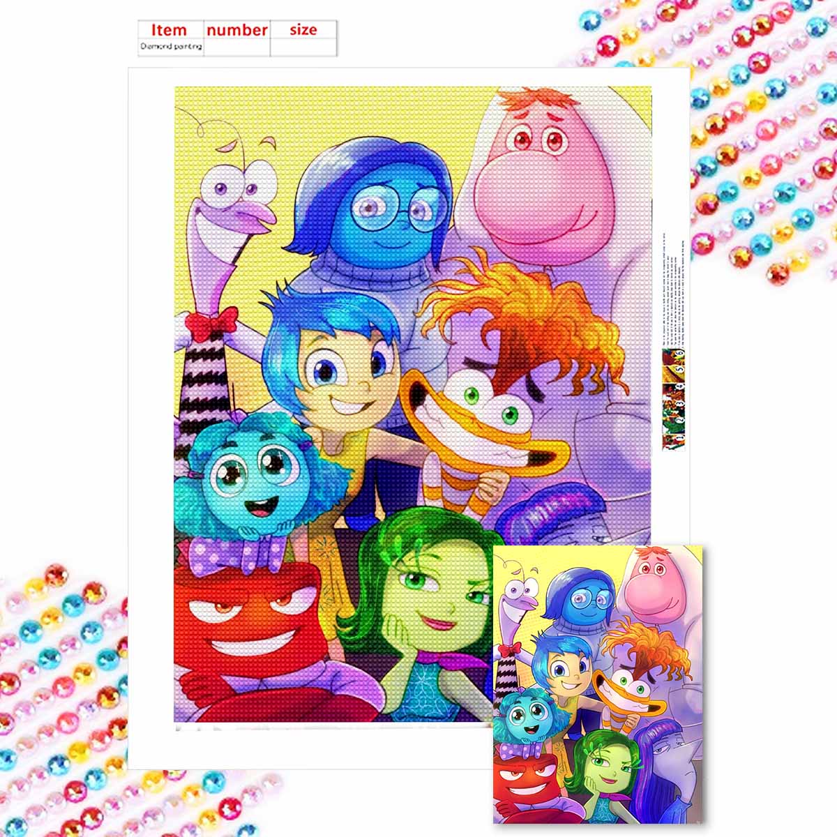 

5D Алмазная живопись своими руками Милые мультяшные персонажи Полная выкладка Стразы Мозаика Вышивка Изделия ручной работы Домашний декор Подарок Round 20x30cm