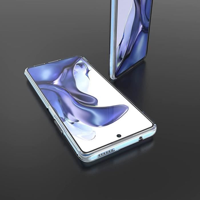 Case for Xiaomi Mi 11T + 2 Tempered Glasses, Soft Shockproof Transparent Silicone Case
