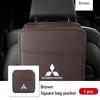 Cwvjgx1 For Mitsubishi Car Logo Seat Back Storage Leather Multifunction Hanging Box Accessories Outlander Lancer Cross Colt Xpander