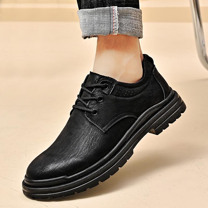 2026 New Genuine Leather Oxford Shoes Breathable Outdoor Sneakers Men Shoes Handmade Leather Shoes Casual Shoe Walking Shoes Men