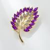 Diamonds Leaves Brooch Women's Elegant Corsage Accessories  Designer Brooch Pin Mini Bobby Pins Perfect Gift for Couples