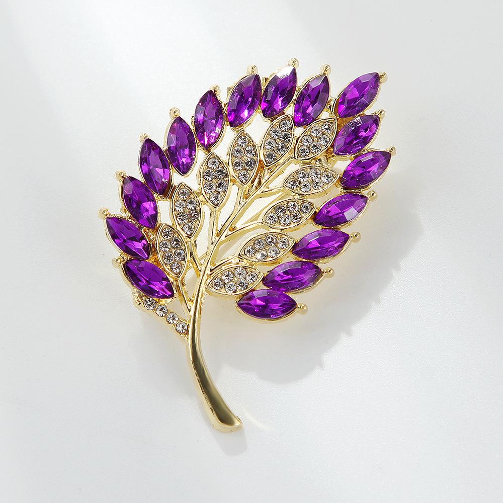 Diamonds Leaves Brooch Women's Elegant Corsage Accessories  Designer Brooch Pin Mini Bobby Pins Perfect Gift for Couples