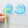 Portaspazzolino Porta rasoio Gancio a ventosa da parete per bagno Porta rasoio in plastica trasparente blu grigio per bagno