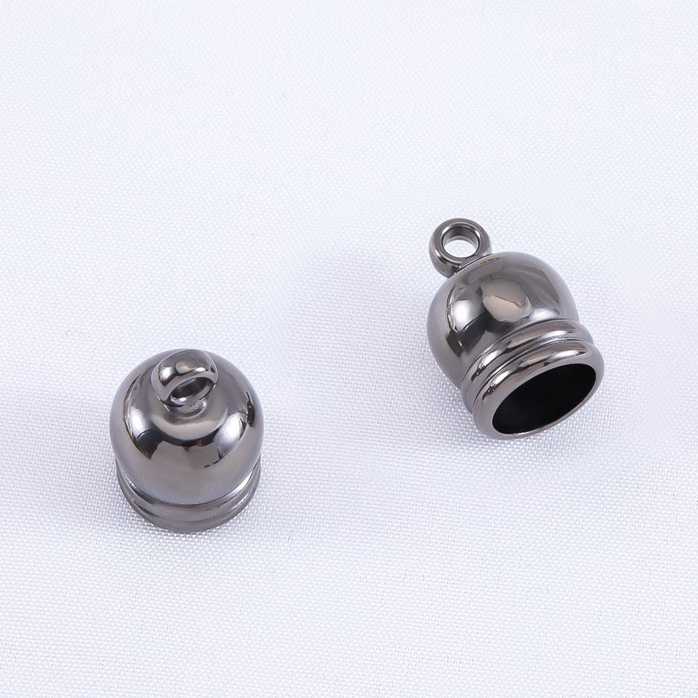50pcs Necklace End Tips Tassel Caps Leather Cord Crimps End Caps Plastic Beads Cap Fastener DIY Jewelry Making Finding Supplies