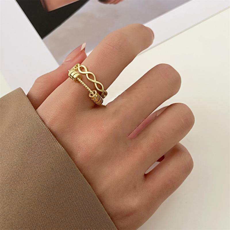 Exquisite Colorful Crystal Zircon Geometric Open Ring For Women Simple Copper Hollowed Out Stacked Finger Ring Fashion Jewelry