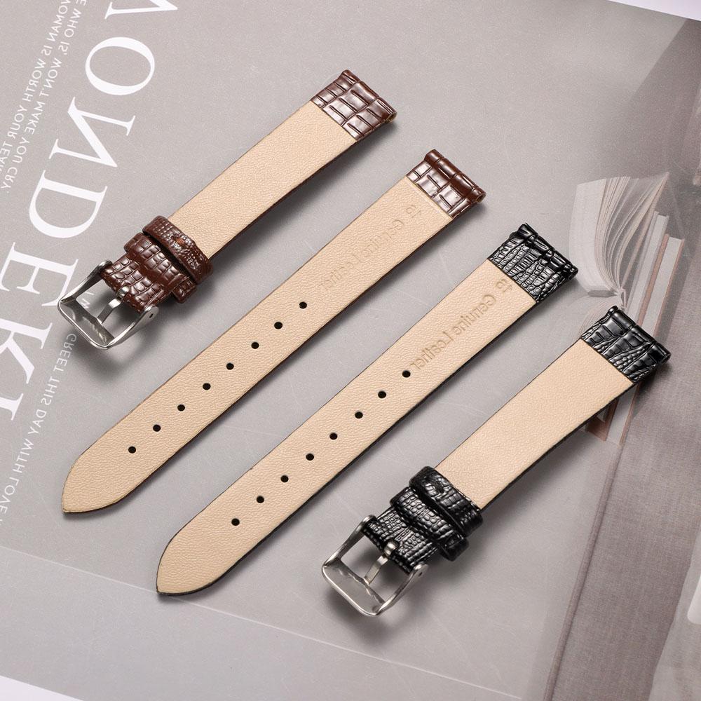8mm 10mm 12mm 14mm 16mm Mode Echsenstruktur Armband Ultra-dünnes Universelles Uhrenarmband Dornschließe Uhrarmband für Damen Armband