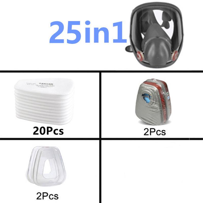 7 i 1 6800 industrimaling spraymaske 2 i 1 drakt Sikkerhetsarbeidsfilter Støv Helmaske Bytt ut MMM