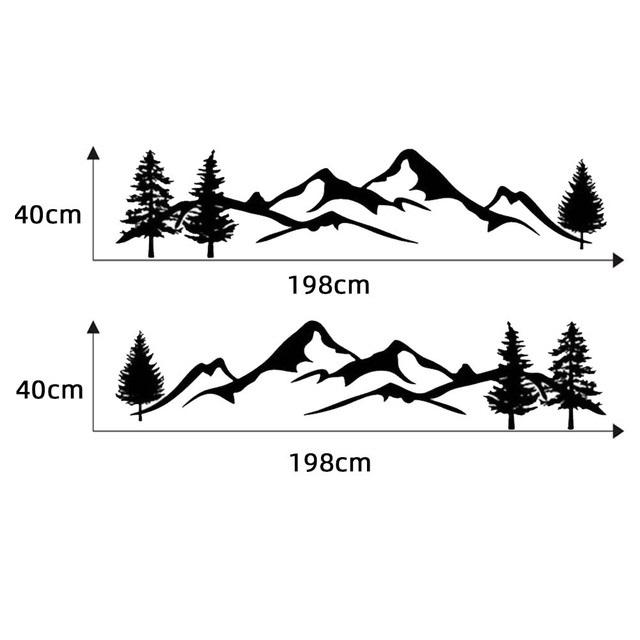 Car Stickers and Decals Forest Compass Sticker for Cars SUV RV Camper Offroad Auto Side Body Decor Vinyl Sticker