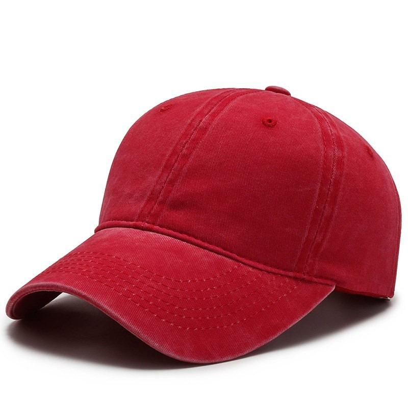 Minimalist Light Plate Pure Cotton Washed Cap Retro Baseball Cap Solid Color Versatile Sunshade Cap Adjustable