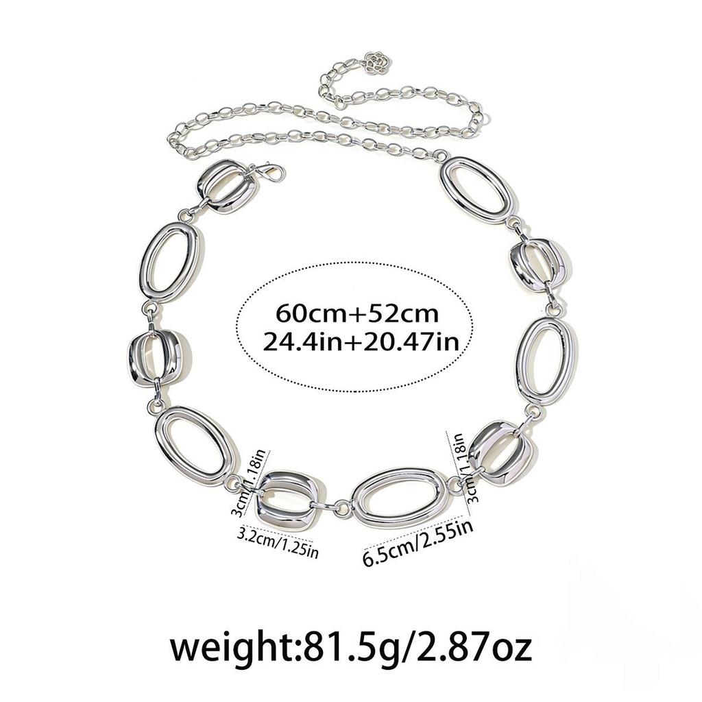 Bohemian Retro Metal Waist Chain for Women - Ethnic Style Body Jewelry