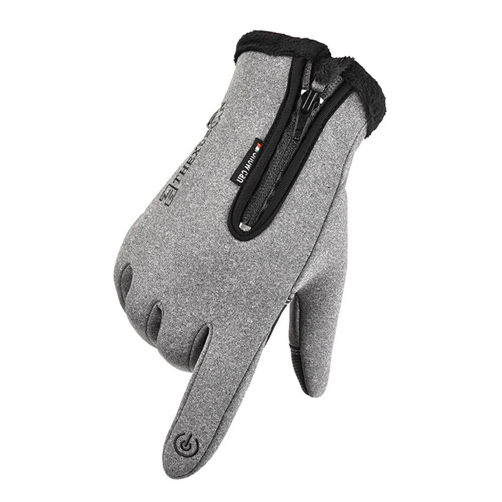 Reflective Plush Hiking Winter Gloves Sports Gloves Warm Gloves Mittens Protection Riding Gloves