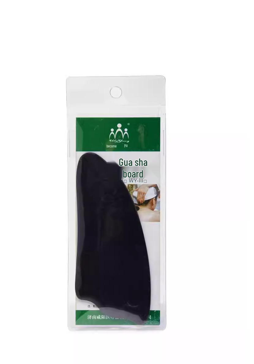 Weiyang Natural Buffalo Ox Horn Gua Sha Board - Universal Meridian Beauty Scraper for Face and Body