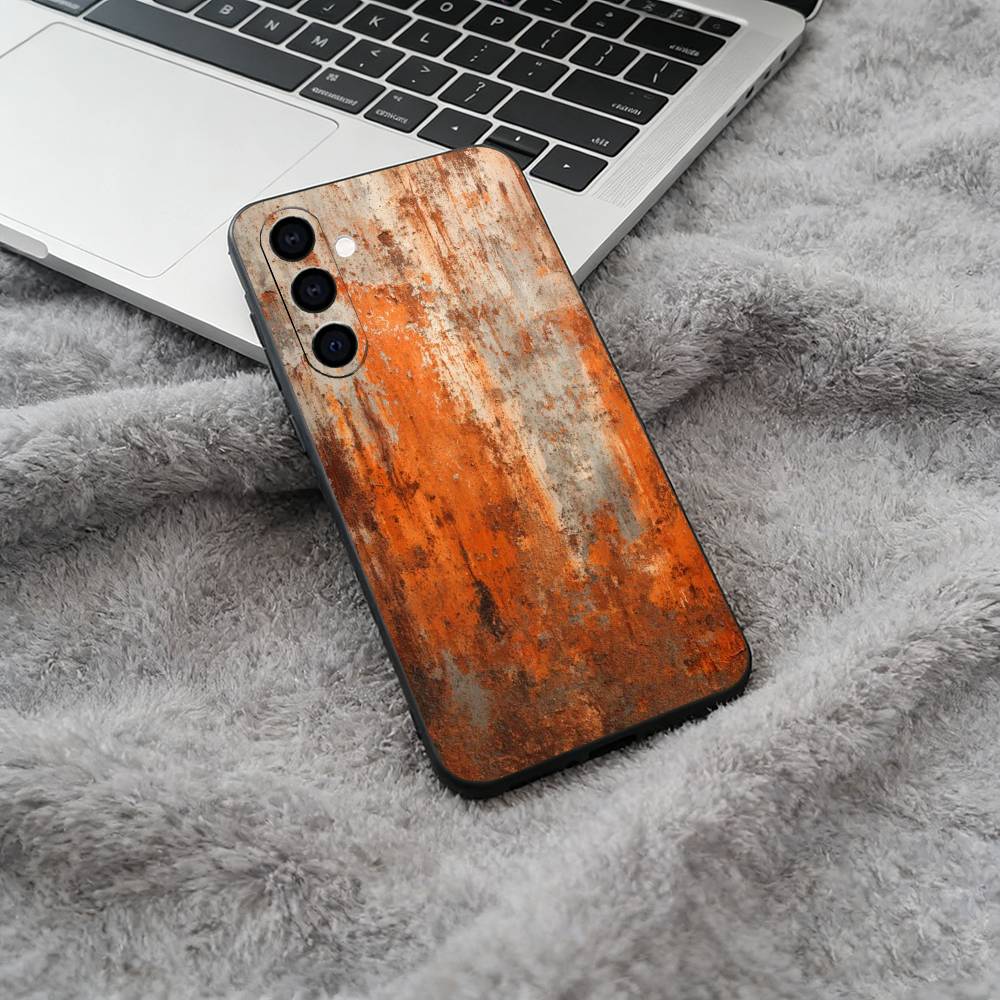 

Natural- rust- texture Phone Case For Samsung Galaxy A73,A71 A72,A70,A53,A52,A51,Soft Silicone Black Cover Samsung a514g