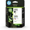HP 305 2er-Pack Dreifarbig/Schwarz (6ZD17AE) Tintenpatronen-Multipack, CMY/BK