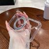 Samsung S24 Ultra Transparent Protective Phone Case with Rotating Magnetic Stand
