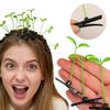 100 Piezas Divertidos Pasadores para el Cabello de Hierba Creciente Kawaii Diseño de Brote de Frijol Lindos Pasadores para el Cabello Tocado de Brotes Niño Pareja Festival Fiesta Diversión