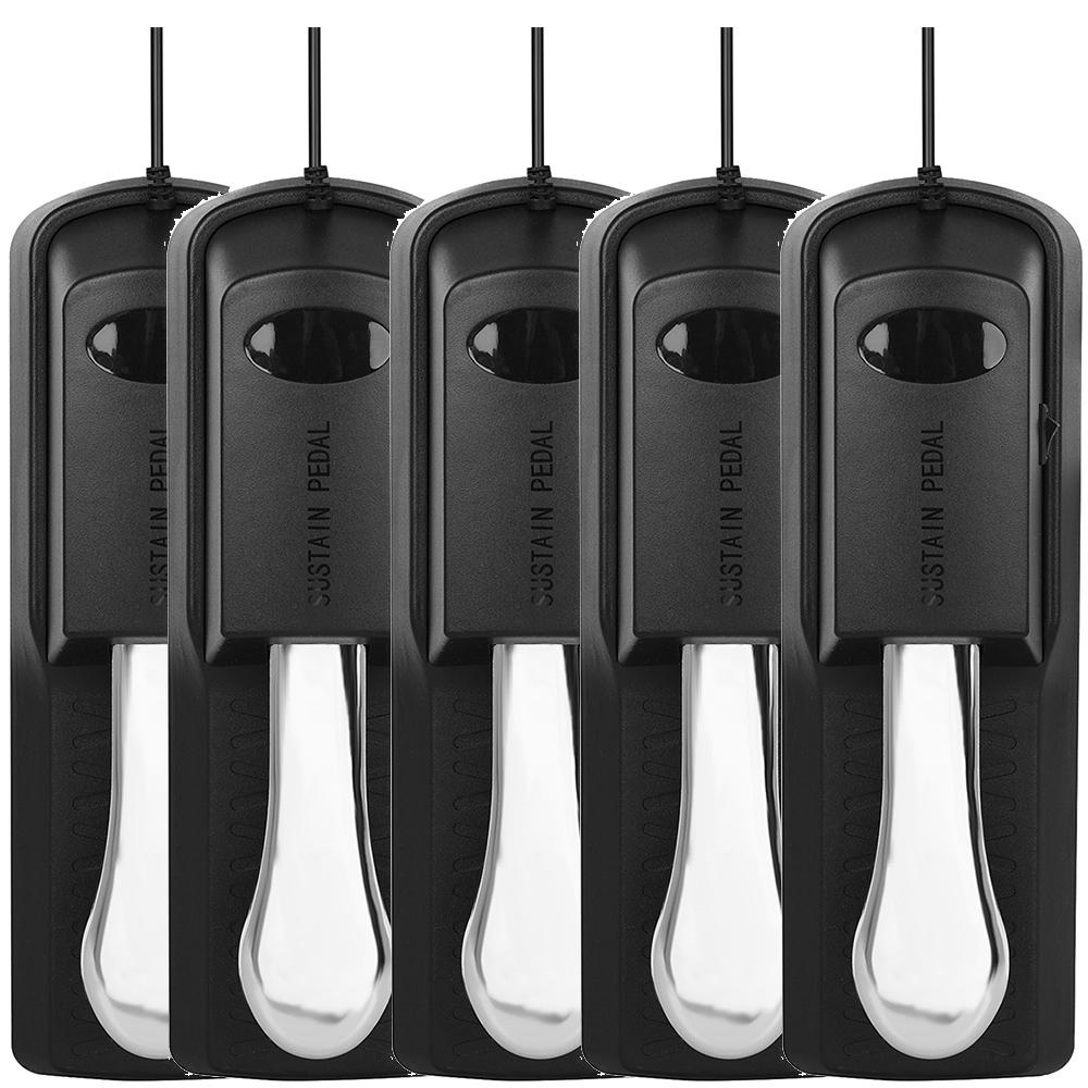 Sustain Pedal with Polarity Switch for MIDI Keyboard Synth Digital Pianos for Electric Piano/Keyboard Drum Instrument Accessory