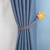 Boho Macrame Cotton Curtain Tieback, No Drill Linen Curtain Strap, INS Beige Curtain Holder for Bedroom/Living Room