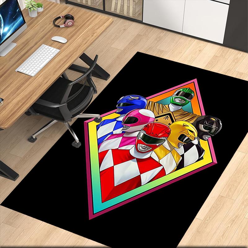 Mighty Morphin Printed Carpet, for Office Chair Living Room Bedroom Kitchen Room Decor Gifts.